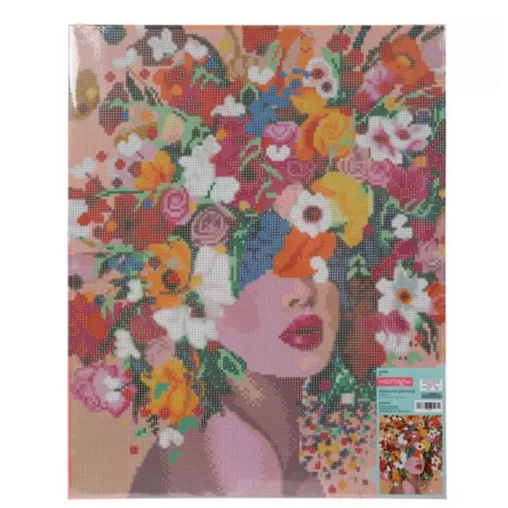 Viral Vibrant Floral Women Diamond Art Kit